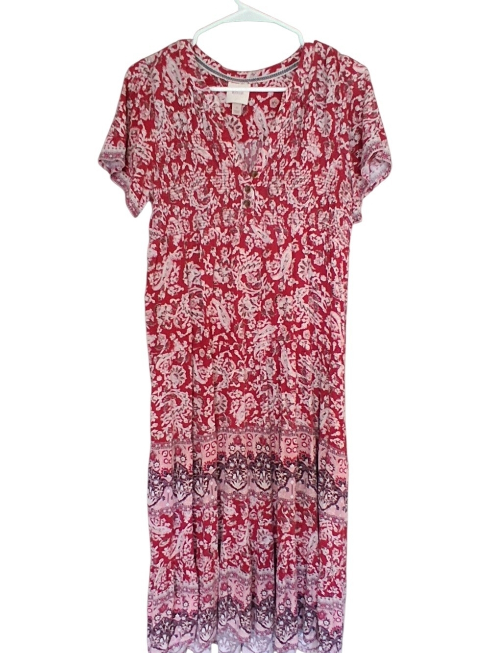 Knox Rose Red & White Printed Maxi Dress
